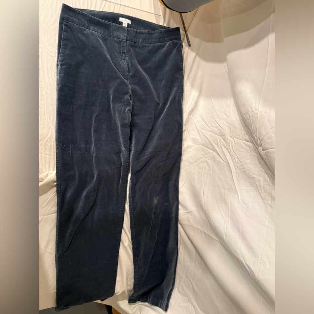 J. Jill Women's Navy Velvet Pants